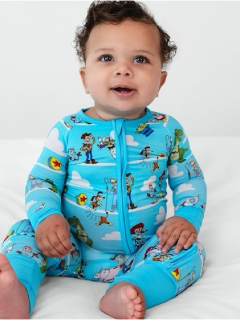 Little Sleepies Blue Toy Story Character Zipper Pajamas